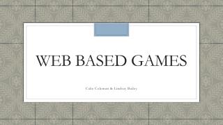 Web based games