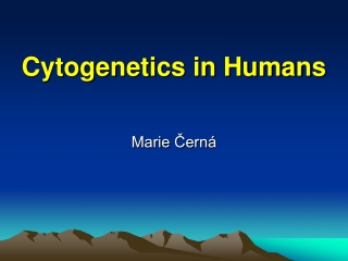 Cytogenetics in Humans
