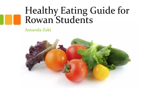 Healthy Eating Guide for Rowan Students