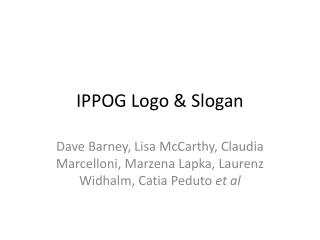 IPPOG Logo & Slogan
