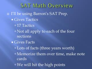 SAT Math Overview