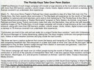 The Florida Keys Take Over Penn Station