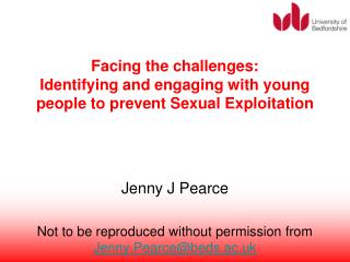 Facing the challenges: Identifying and engaging with young people to prevent Sexual Exploitation