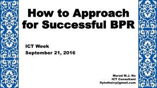How to Approach for Successful BPR