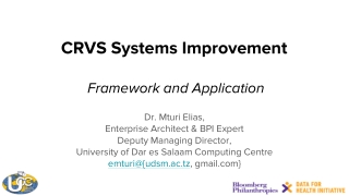 CRVS Systems Improvement