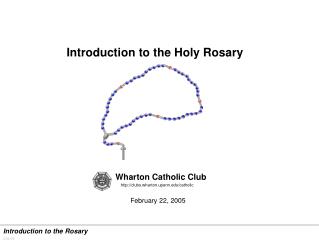 Introduction to the Holy Rosary