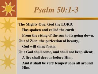 Psalm 50:1-3