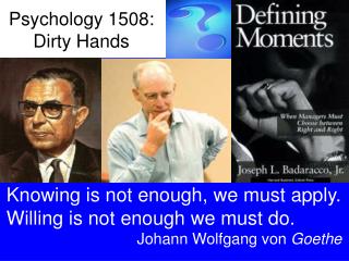 Psychology 1508: Dirty Hands