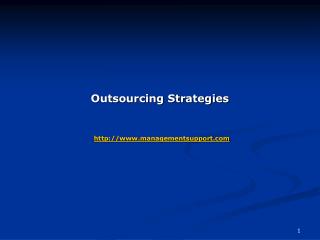 Outsourcing Strategies managementsupport