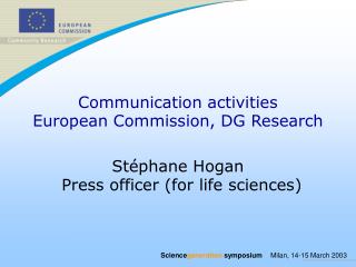 Communication activities European Commission, DG Research