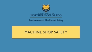 Machine Shop safety