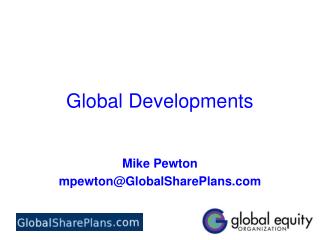 Global Developments