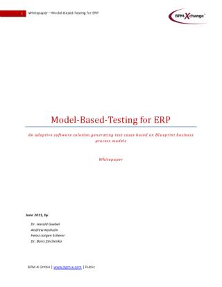 Model Based Testing ERP