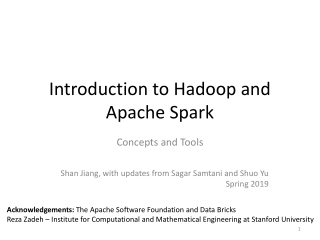 Introduction to Hadoop and Apache Spark