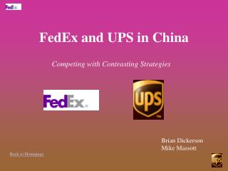 FedEx and UPS in China