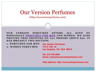 Our Version Perfumes