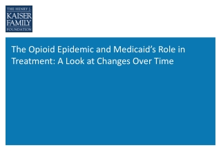 The Opioid Epidemic and Medicaid’s Role in Treatment: A Look at Changes Over Time