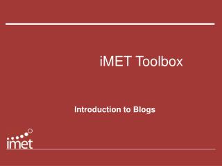 iMET Toolbox