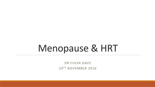 Menopause & HRT