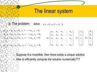 The linear system