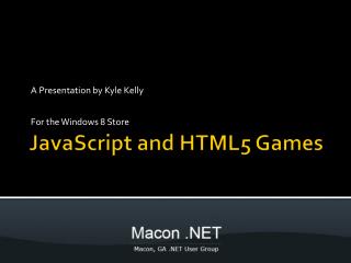 JavaScript and HTML5 Games