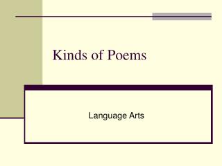 Kinds of Poems