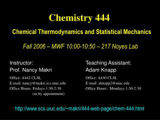 Chemistry 444