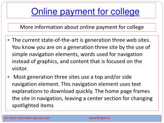 Tips on going to an online payment for college