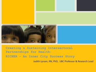 Creating & Sustaining Intersectoral Partnerships for Health: