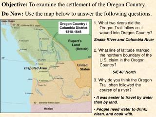 Ppt Objective To Examine The Settlement Of The Oregon Country Powerpoint Presentation Id