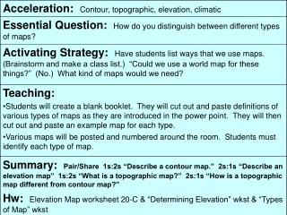 How are different types of maps distinguished?