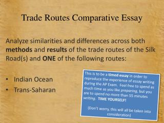 Trade Routes Comparative Essay