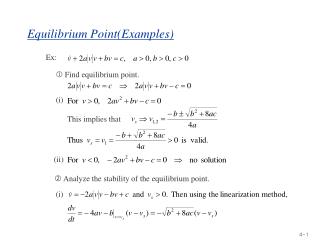 Equilibrium Point(Examples)