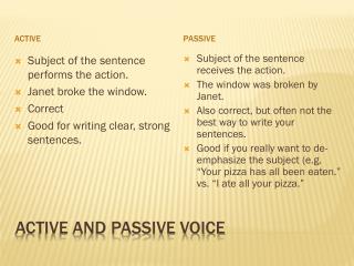 PPT - Active and passive voice PowerPoint Presentation, free download ...