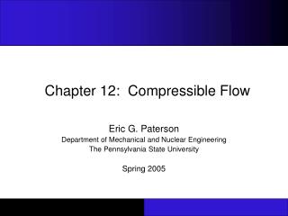 Chapter 12: Compressible Flow
