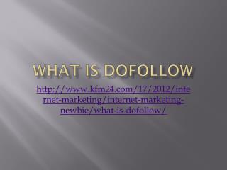 what is dofollow?