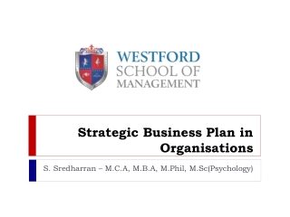 Strategic Business Plan in Organisations