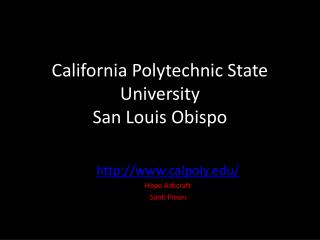 California Polytechnic State University San Louis Obispo