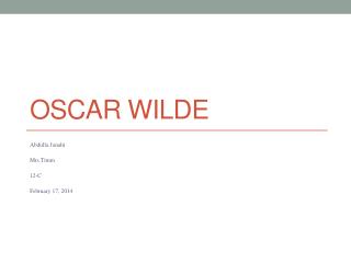 Oscar wilde