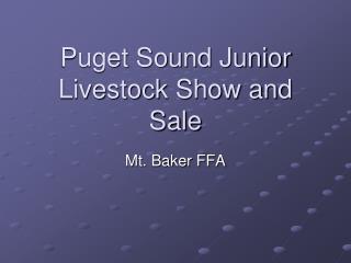 Puget Sound Junior Livestock Show and Sale