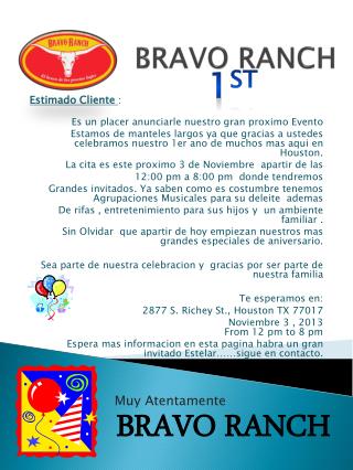 BRAVO RANCH