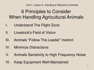 6 Principles to Consider When Handling Agricultural Animals