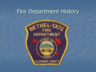 Fire Department History
