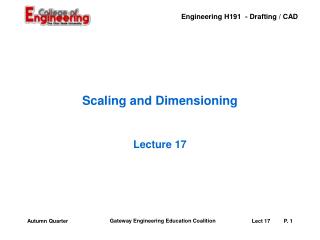 Scaling and Dimensioning
