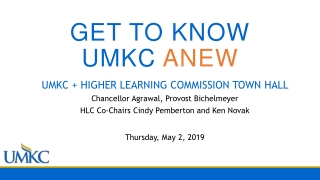 GET TO KNOW UMKC ANEW