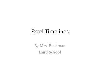 Excel Timelines