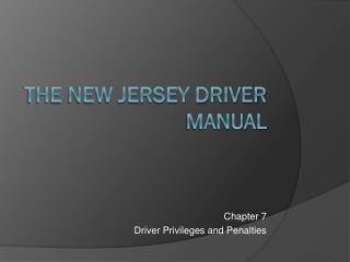 PPT - The New Jersey Driver Manual PowerPoint Presentation, free ...