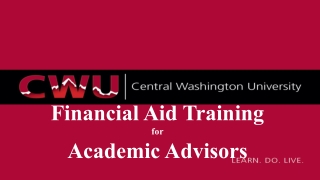 Financial Aid Training for Academic Advisors