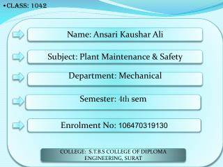 Name: Ansari Kaushar Ali