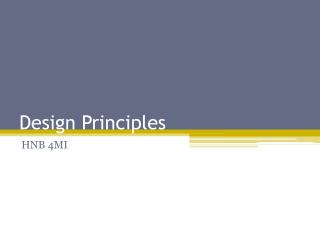 Design Principles